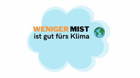 Bild vergrößern Wolkengrafik "weniger Mist ist gut fürs Klima"