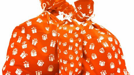 3 orangene Wiener Geschenks&auml;cke