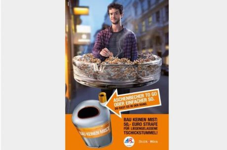 "Aschenbecher to go: einfacher so!“