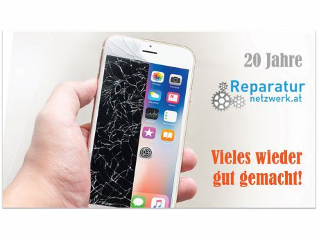 Ein Smartphone - alt & neu repariert. 20 Jahre Reparaturnetzwerk, Vieles wieder gut gemacht!